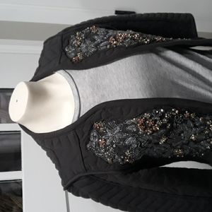 Zara dark grey/ brown open beaded jacket. Medium